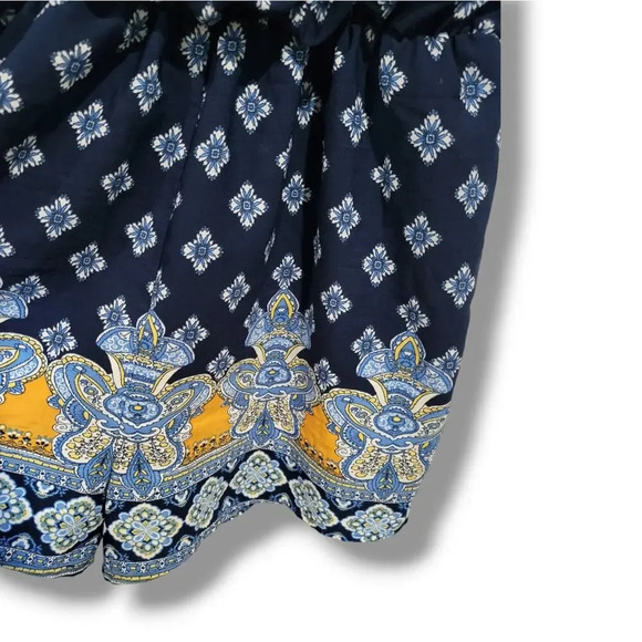 Active USA women's blue paisley print sleeveless lightweight romper - small - Picture 4 of 10